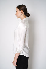 L'Agence Satin Silk Blouse in Ivory Vancouver. Shop Online or in Store.