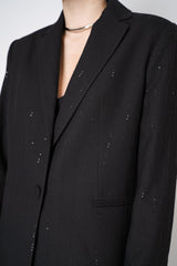 Antonelli Ginestra Sequined Wool Blend Blazer in Black Vancouver. Shop Online or in Store.