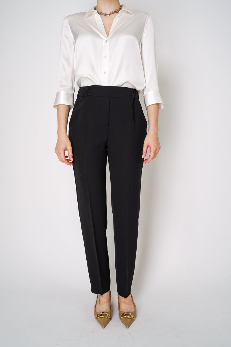 Antonelli Sidro Crepe Pull on Pants in Black Vancouver. Shop Online or in Store.