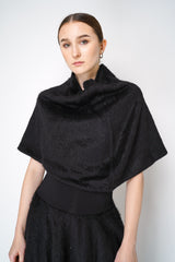 Peter O. Mahler Alpaca Versatile Poncho Mini Skirt in Black Vancouver. Shop Online or in Store. 