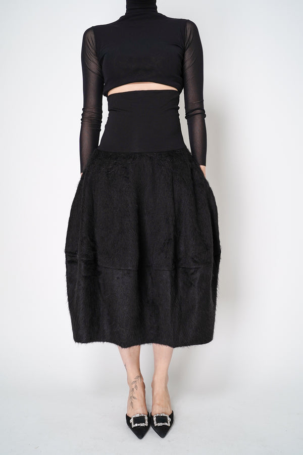 Peter O. Mahler Alpaca Tulip Skirt in Black