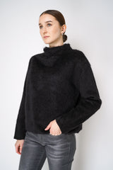 Peter O. Mahler High Neck Alpaca Pullover in Black Vancouver. Shop Online or in Store.