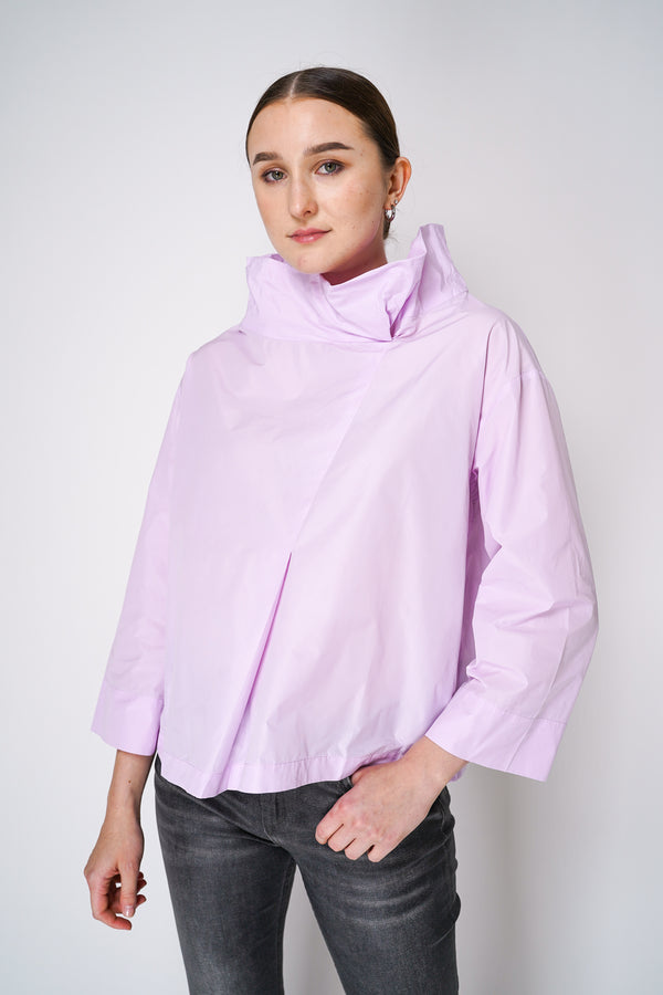 Peter O. Mahler Taffeta High Neck Top in Lilac Vancouver. Shop Online or in Store. 