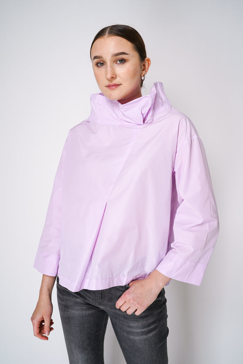 Peter O. Mahler Taffeta High Neck Top in Lilac Vancouver. Shop Online or in Store.