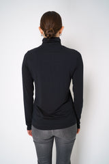 Peter O. Mahler Turtleneck Viscose Jersey Pullover in Black Vancouver. Shop Online or in Store.