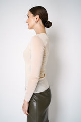 D. Exterior Stretch Tulle Shirt in Cream Vancouver. Shop Online or in Store.