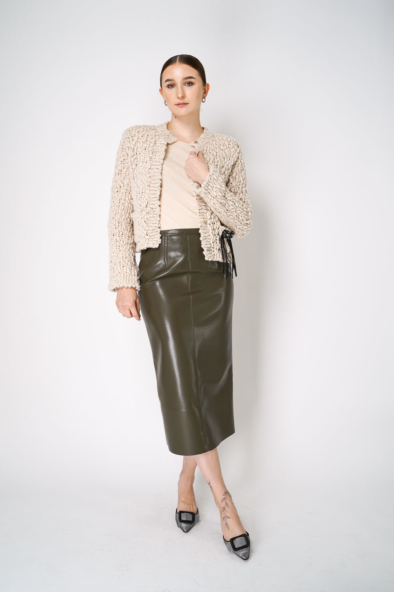 D. Exterior Stretch Tulle Shirt in Cream Vancouver. Shop Online or in Store.