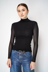 D. Exterior Stretch Tulle Turtleneck in Black Vancouver. Shop Online or in Store.