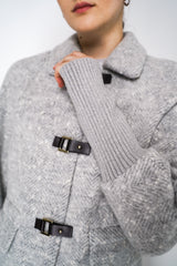 Lorena Antoniazzi Alpaca Bomber Jacket in Grey Melange