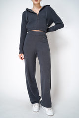 Lorena Antoniazzi Pull-On Style Knitted Pants in Grey Vancouver. Shop Online or in Store.