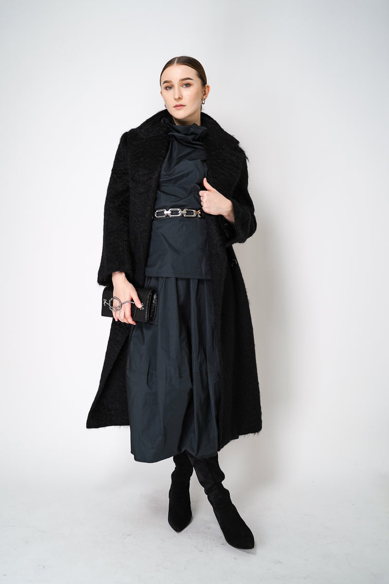 Dorothee Schumacher Classic Wool-Mohair Coat in Black