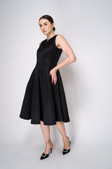 Sara Roka Duchess Satin Dress in Black Vancouver. Shop Online or in Store.