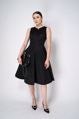 Sara Roka Duchess Satin Dress in Black Vancouver. Shop Online or in Store.