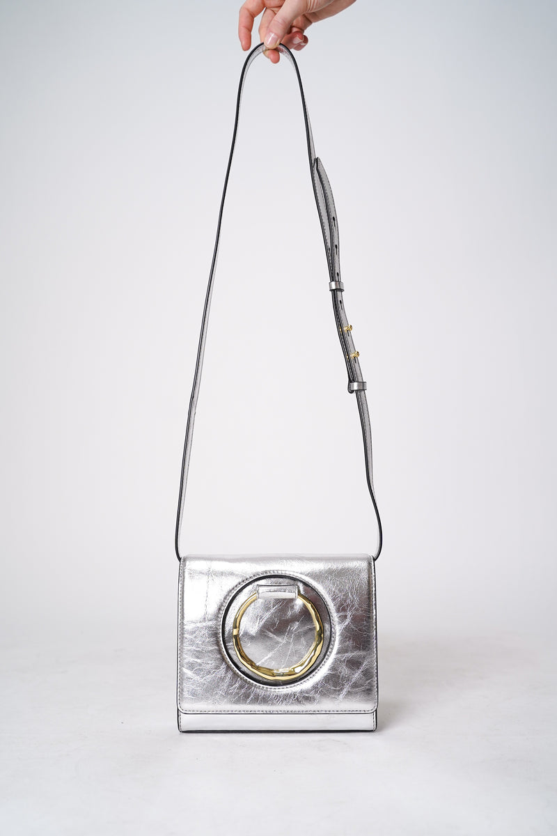 Alexis Bittar The Hunter Convertible Ring Crossbody Bag in Silver Vancouver. Shop Online or in Store.