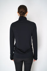 Peter O. Mahler Long Sleeve Turtleneck Jersey Pullover Top in Black Vancouver. Shop Online or in Store.