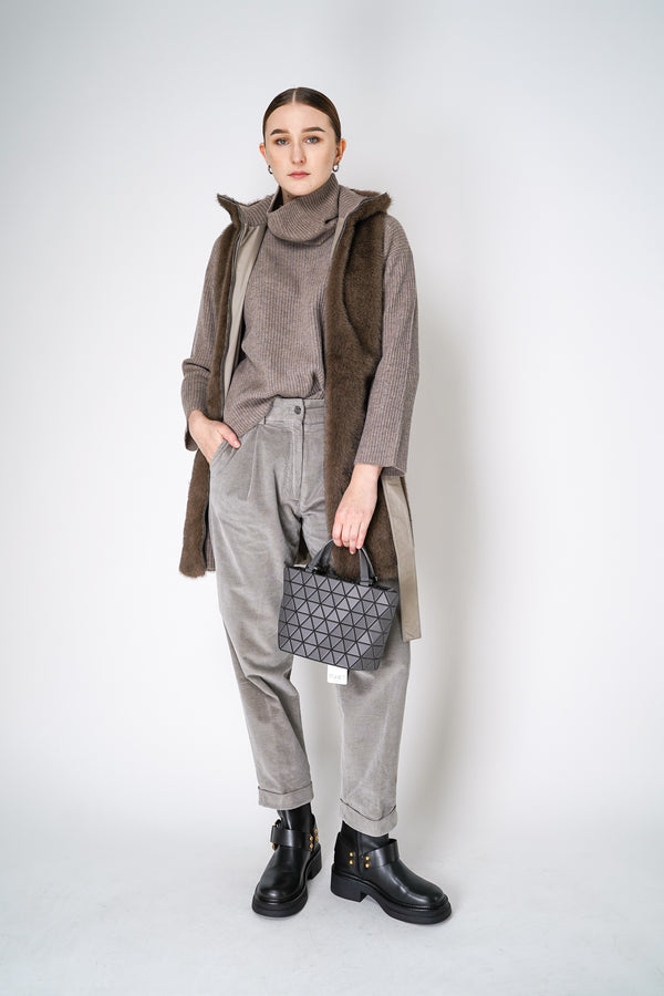 Tonet Pleated Corduroy Pants in Taupe Vancouver. Shop Online or in Store. 