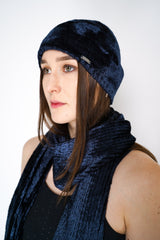 Herno Fuzzy Chenille Toque in Navy Vancouver. Shop Online or in Store. 