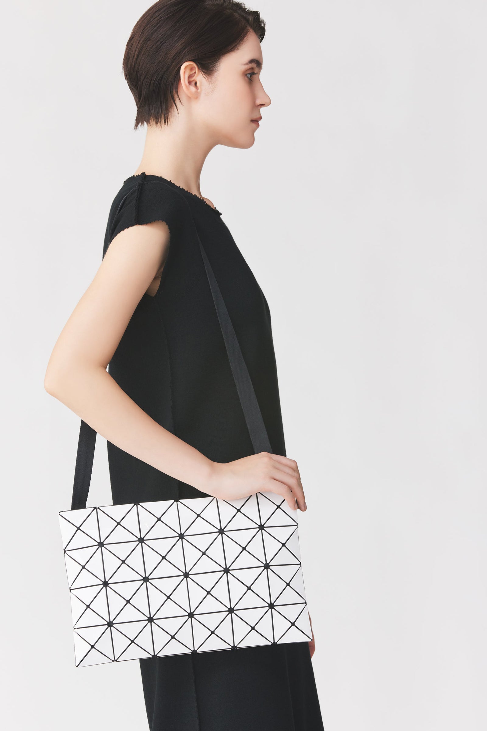 Bao Bao Issey Miyake Lucent Shoulder Bag in White