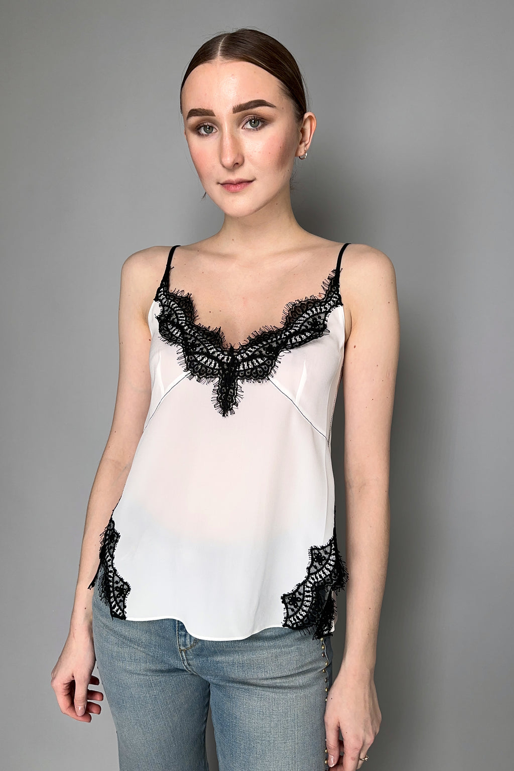 Dorothee Schumacher Sophisticated Volumes Silk Camisole with Lace in W –  Ashia Mode