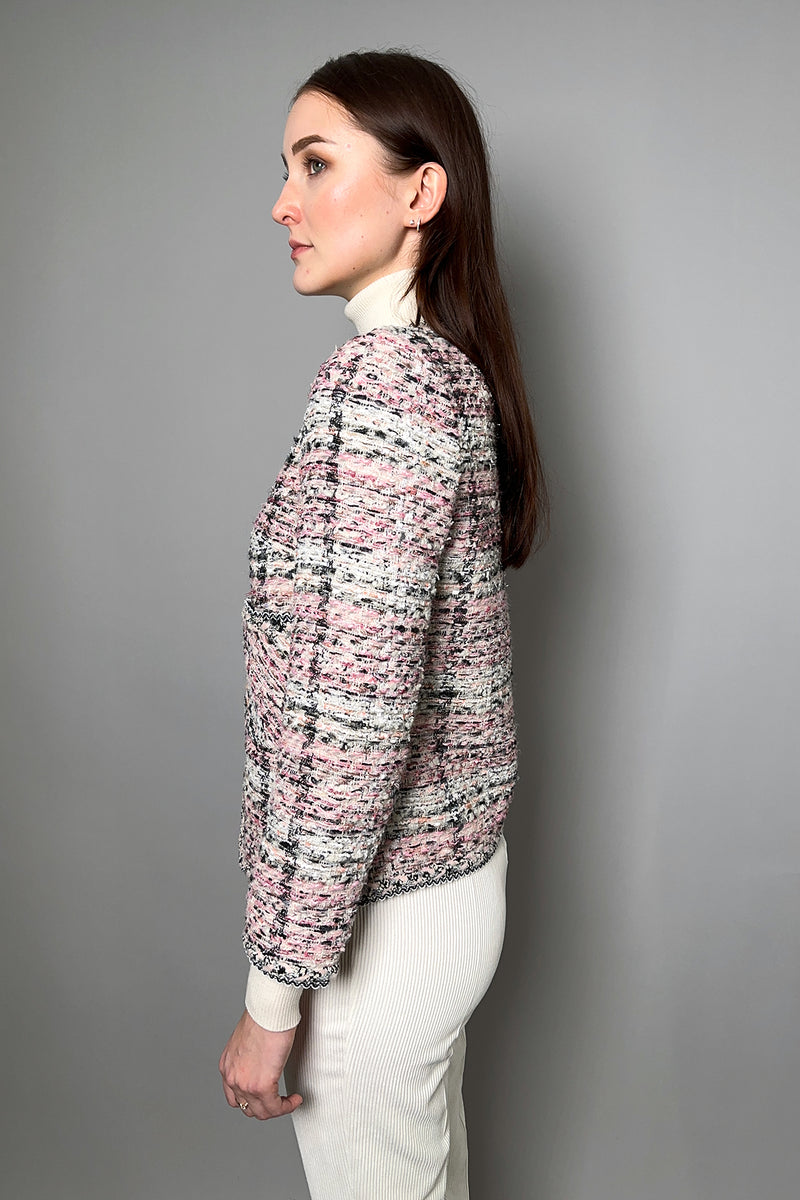 Edward Achour Paris Short Tweed Jacket in Pink Mix – Ashia Mode