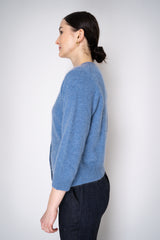 Dorothee Schumacher Fluffy Knit Cardigan in Blue