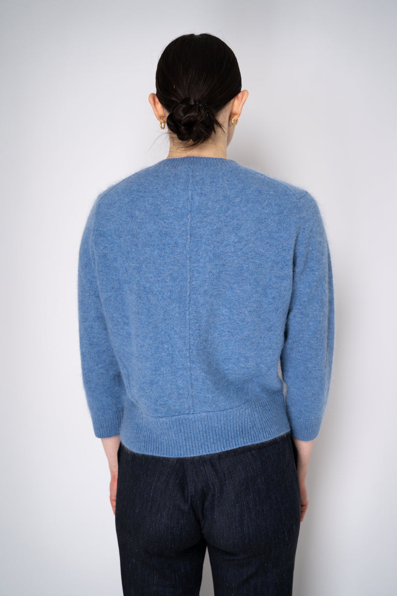 Dorothee Schumacher Fluffy Knit Cardigan in Blue