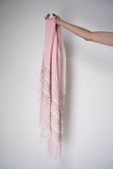 Lorena Antoniazzi Silk Blend Scarf with Lurex Details in Pink