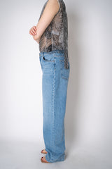 Dolce & Gabbana Loose Denim Jeans with Pressed Pleat