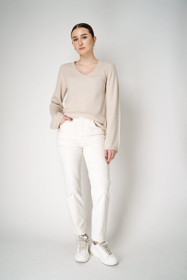Lorena Antoniazzi  Corduroy Pants in Off-White
