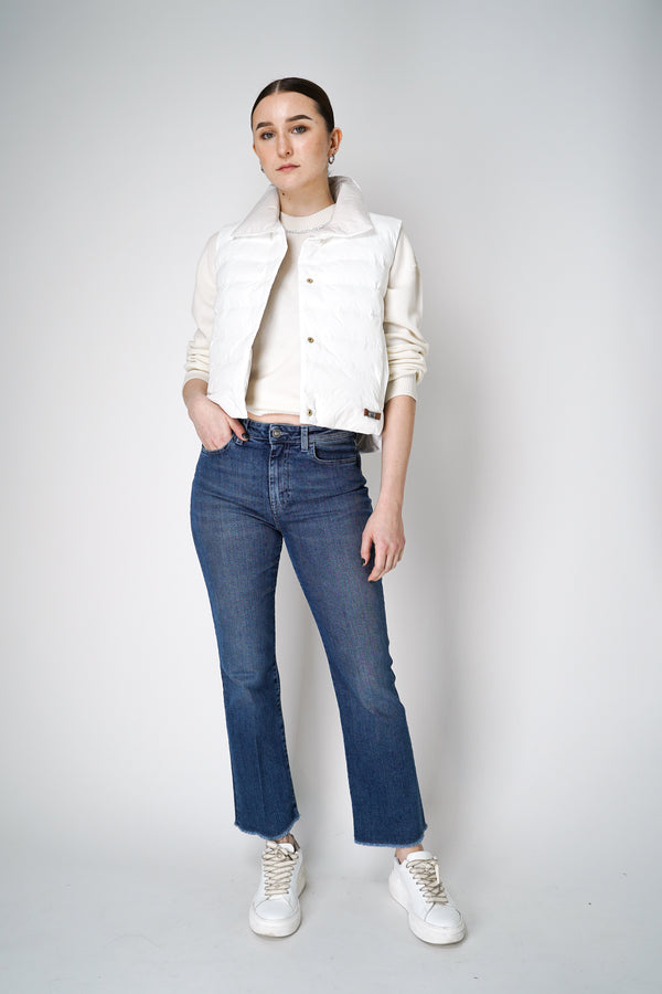 Lorena Antoniazzi Cropped Flared Jeans with Raw Edge
