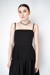 MM6 Half Pleated Top in Black Vancouver. Shop Online or in Store.