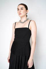 MM6 Half Pleated Top in Black Vancouver. Shop Online or in Store.