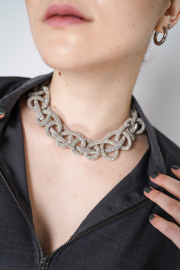 Fabiana Filippi Eco Brass Chain-Effect Necklace in Silver