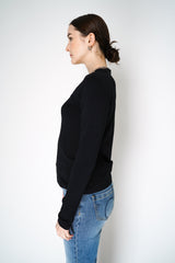 Dorothee Schumacher Long Sleeve Cotton Staple Top in Black Vancouver. Shop Online or in Store. 