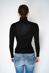 Dorothee Schumacher Fitted Knit Turtleneck Pullover in Black Vancouver. Shop Online or in Store. 