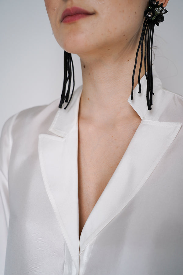 Dorothee Schumacher Trench it Up Silk Blouse in White