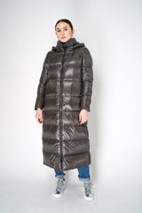 Herno Long Puffer Ultralight Padded Coat in Dark Taupe Vancouver. Shop Online or in Store. 