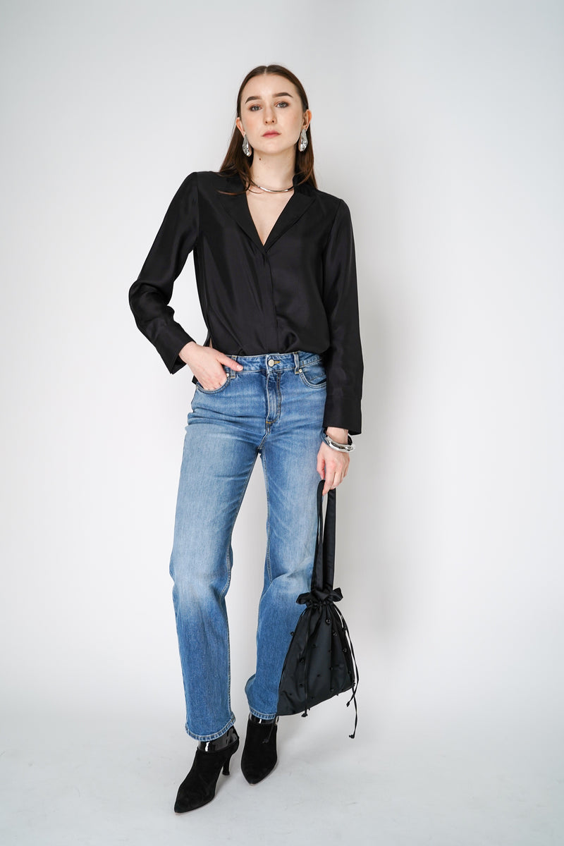 Dorothee Schumacher Trench it Up Silk Blouse in Black Vancouver. Shop Online or in Store.