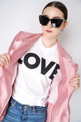 Moschino "LOVE" Organic Cotton T-Shirt in White