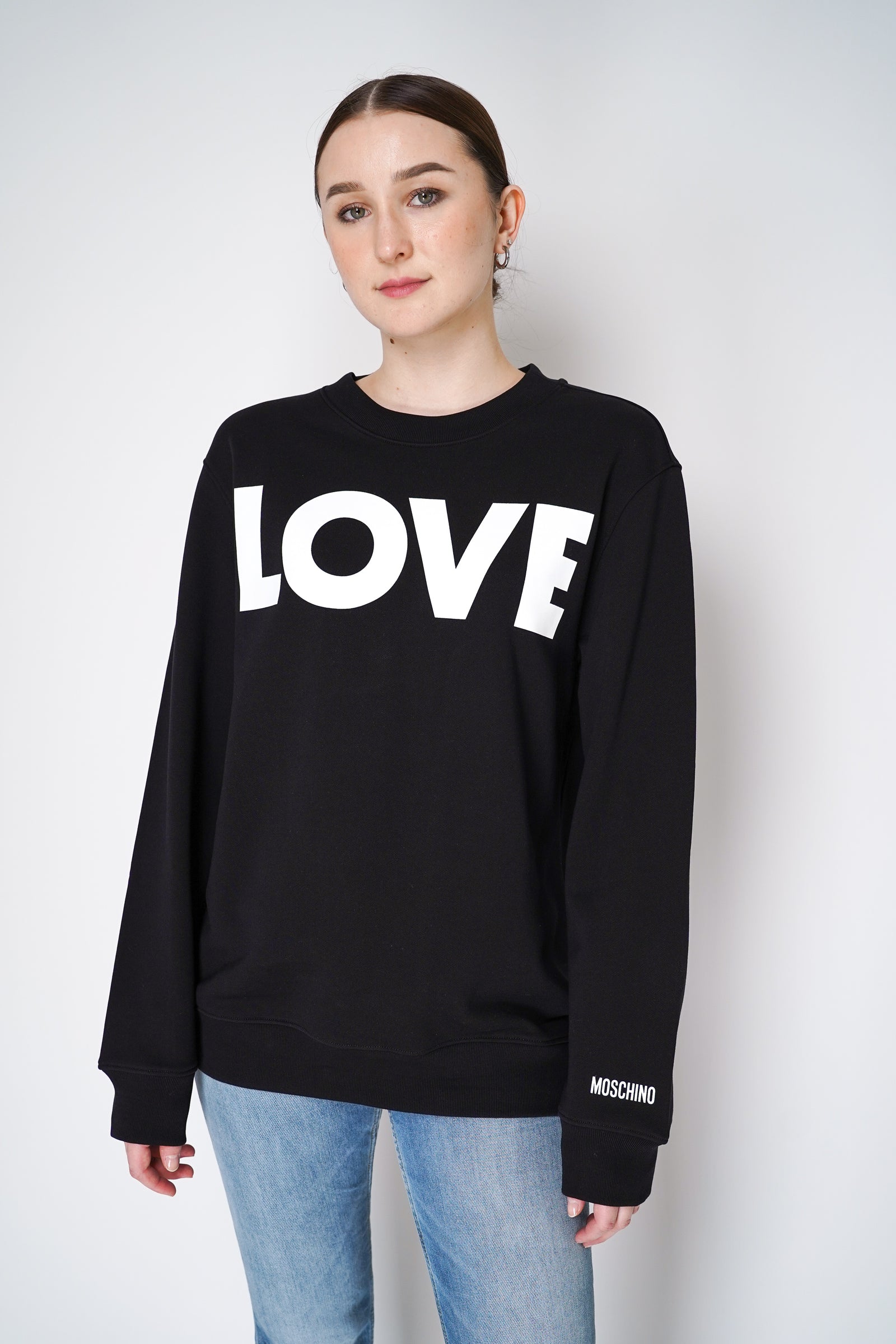Moschino LOVE Organic Cotton Pullover in Black Ashia Mode