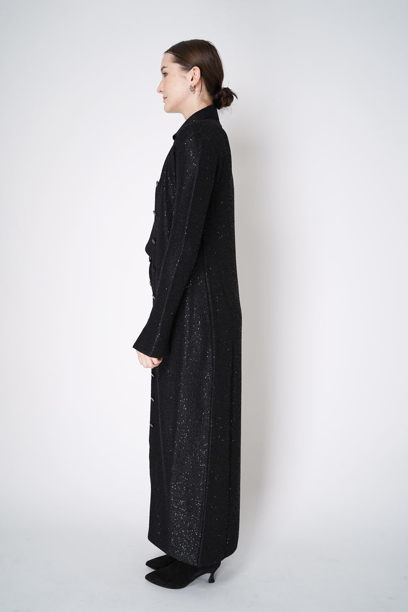 Philosophy di Lorenzo Serafini Long Sequined Duster in Black