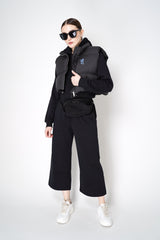 Moschino Jeans Cropped Padded Puffy Vest in Black