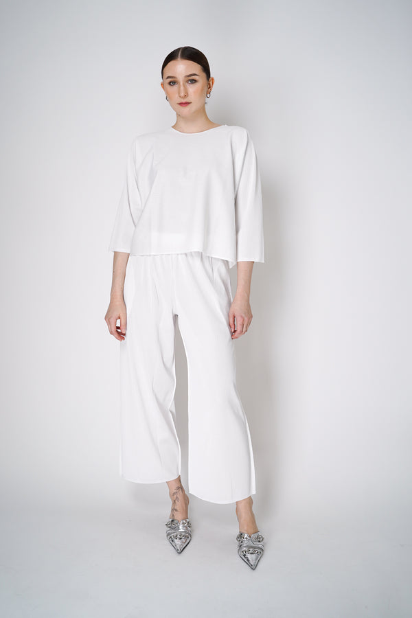 Pleats Please Issey Miyake A-Poc Form Pants in White