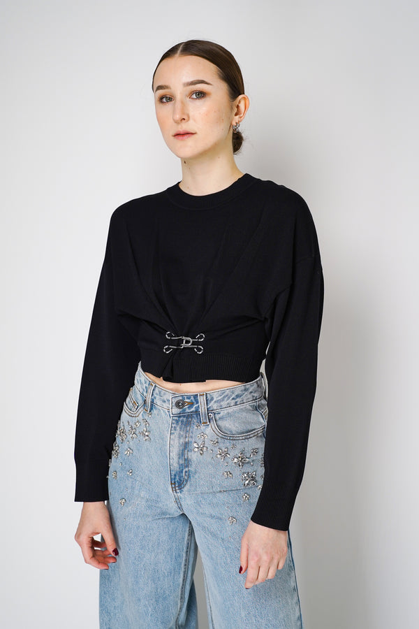 Moschino Jeans Black Knitted Viscose Top