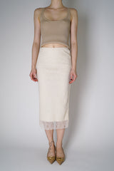 Philosophy di Lorenzo Serafini Lace Midi Skirt in Off-white