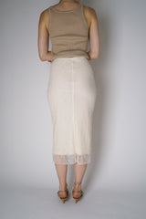 Philosophy di Lorenzo Serafini Lace Midi Skirt in Off-white