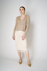 Philosophy di Lorenzo Serafini Lace Midi Skirt in Off-white