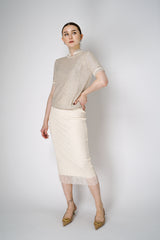 Philosophy di Lorenzo Serafini Lace Midi Skirt in Off-white