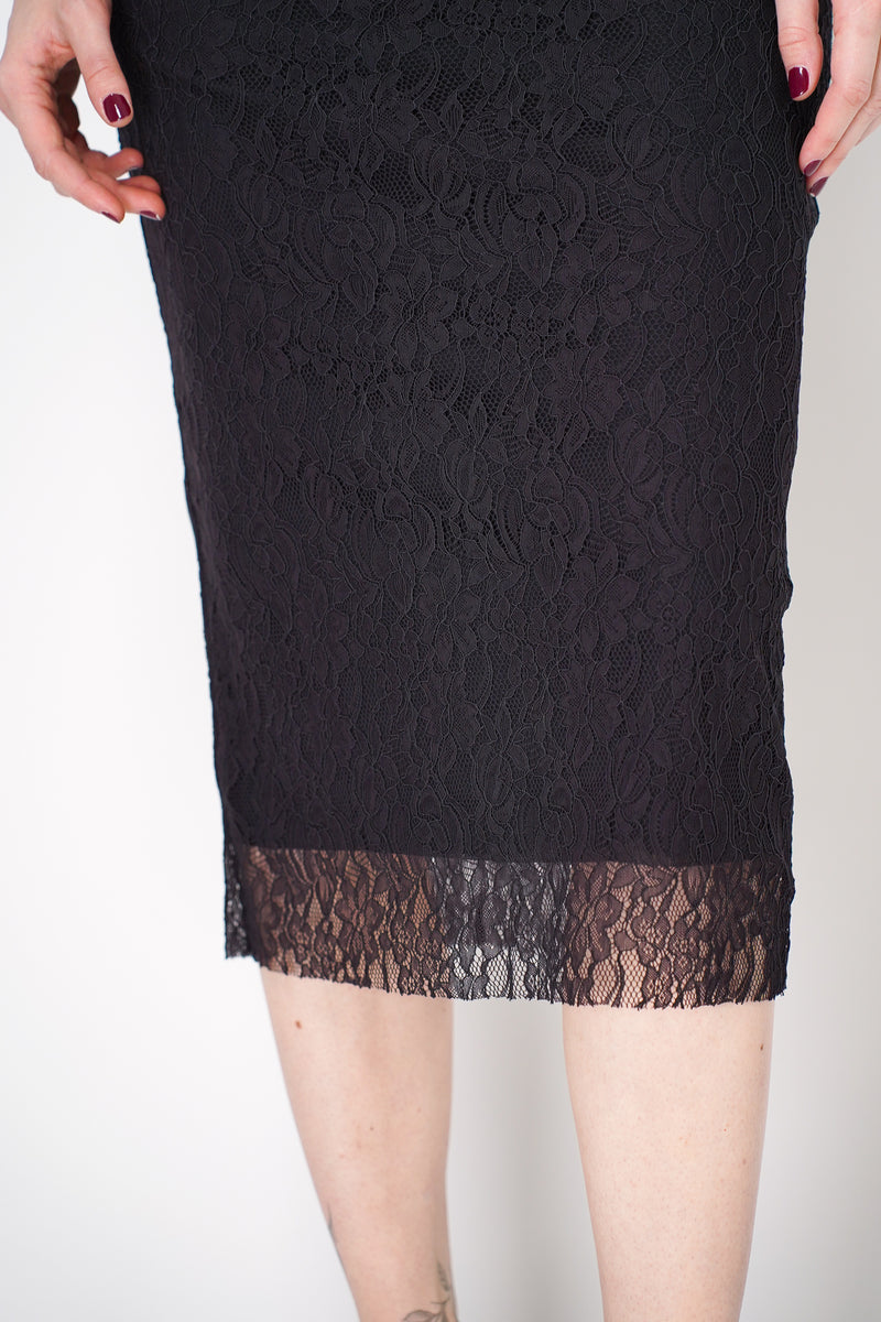 Philosophy di Lorenzo Serafini Lace Midi Skirt in Black