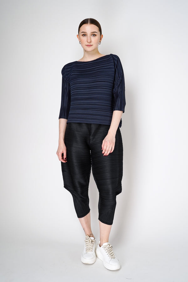 Pleats Please Issey Miyake Thicker Bounce Pants with Tapered Ankle in Black Vancouver. Shop Online or in Store. 